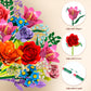 Flowers Bouquet Building Blocks Set - 19 Colorful Flower Building Set Rose, Lily, Peony, 1010 PCS DIY Artificial Botanical Collection for Adults Women