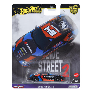 Hot Wheels Premium Car Culture Collectible Toy Car, 1:64 Scale Die-Cast Nissan 400Z, Slide Street Vehicle with Real Riders Tires