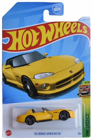 Hot Wheels '92 Dodge Viper RT/10, HW Exotics 6/10 [Yellow] 218/250