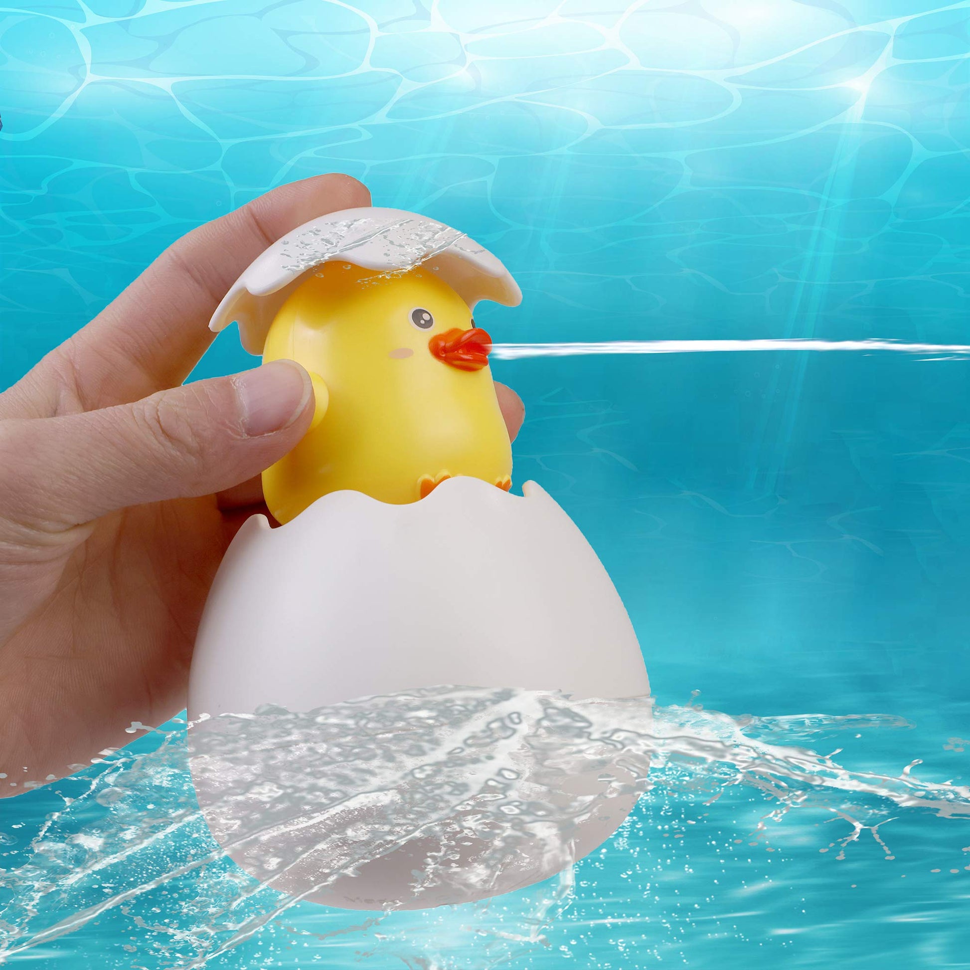 Easter Eggs Basket Stuffers,Baby Bath Toys for Toddlers 1-3 Old Years,Sensory Toys Kids Bathtub Hatching Swimming Pool Bath Toy Gifts for Infants Boys