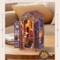 ROBOTIME Book Nook Kit, DIY Miniature House Kit, 3D Wooden Puzzle Bookends, Witch Study Room Bookshelf Decor, Creative Unique Gifts for Adults (Magic