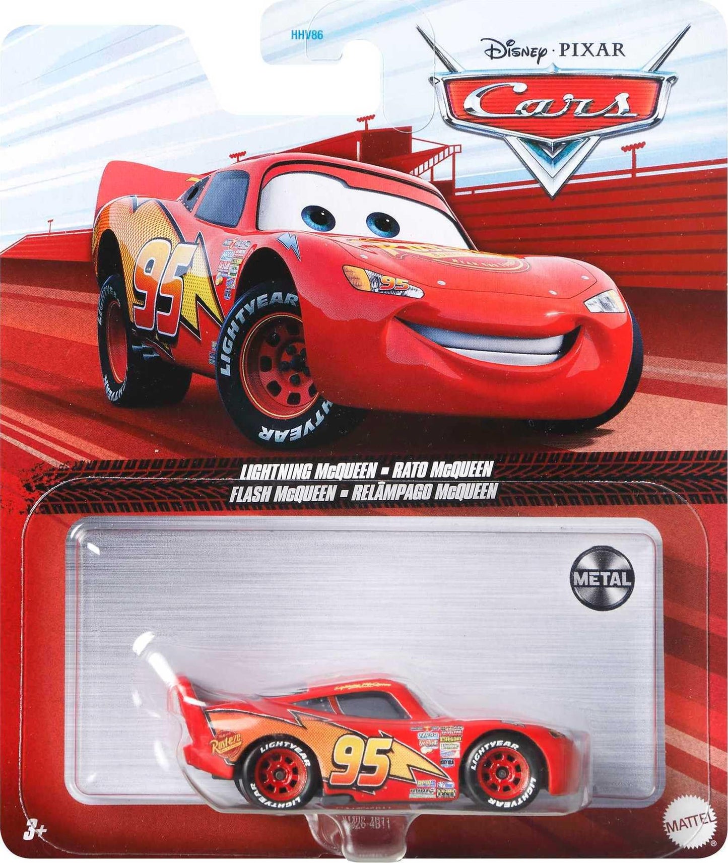 Mattel Disney and Pixar Cars 1:55 Scale Die-Cast Vehicles, Collectible Toy Cars, Lightning McQueen