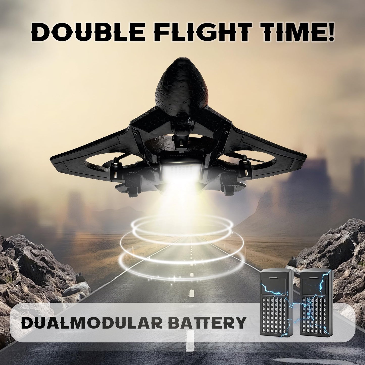 LEFEI Remote Control Airplane Drone with Light for Kids Adults,360° Flip Fighter Jet Helicopter Toys,Stunt Roll Planes Gifts for 6+ Boys