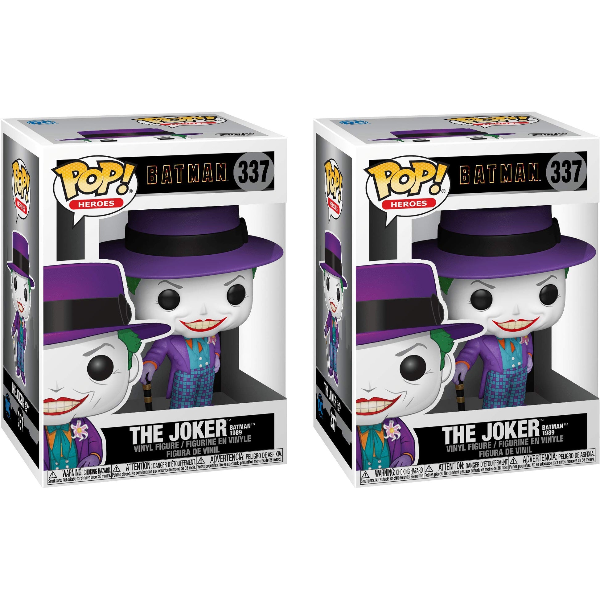 The J o k e r [Batm an 1989]: Fun ko P o p ! Heroes Vinyl Figurine Bundle with 1 Compatible 'ToysDiva' Graphic Protector (337-47709 - B)