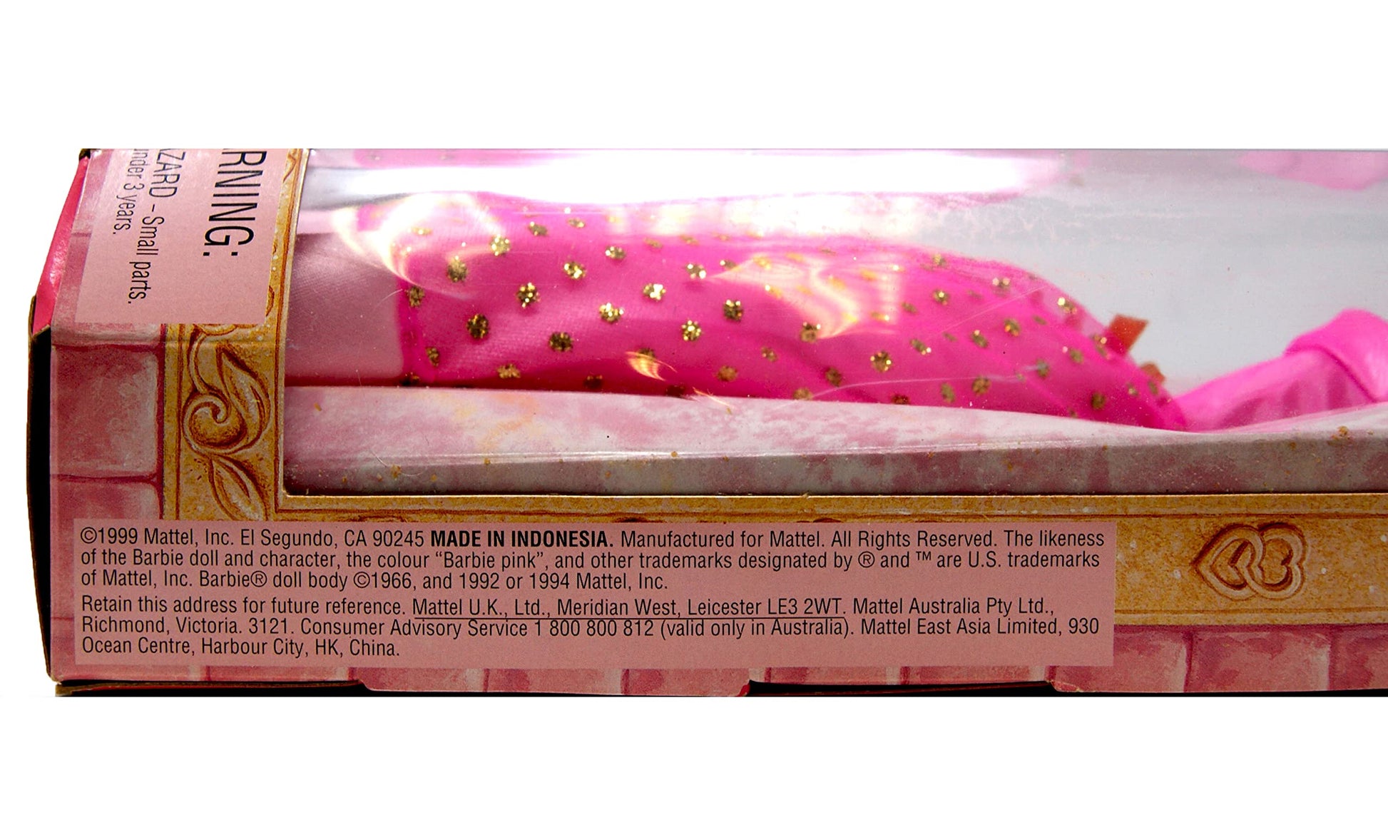 Barbie Rapunzel Pink Gown with Gold Glitter Pink Crown