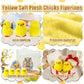 Baaxxango 12 Pcs Easter Fluffy Chicks,3.4 Inch Yellow Soft Plush Chicks Figurines,Mini Furry Chicks for Home Easter Basket Stuffers Party Favors
