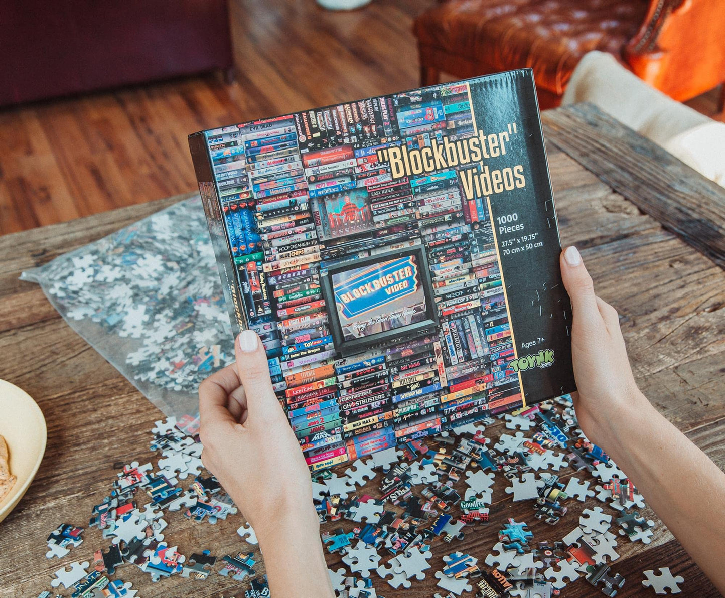 Blockbuster Era 1000-Piece Jigsaw Puzzle, Brain Teaser for Kids and Adults | 28 x 20 Inches