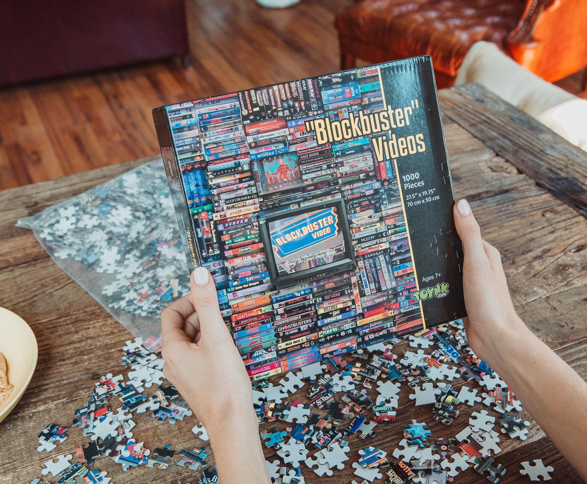 Blockbuster Era 1000-Piece Jigsaw Puzzle, Brain Teaser for Kids and Adults | 28 x 20 Inches