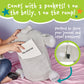 MEMORY MATES Piper the Elephant Memory Foam Pillow Plush with Kid's Diary that Stores in Belly Pocket, 15” Stuffed Animal, 6" Journal