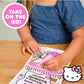 Hello Kitty Aqua Art Pad, 4 Art Pages, On The Go Reusable Water-Reveal Activity Pad, Mess Free Arts and Crafts, Paint with Water Brush Set, Kids Toys