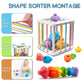 SYUUKH 6 in1 Baby Toys 6-12 Months?Infant Toys 6-12 Months?Incl 12pc Soft Stacking Blocks &Silicone Pull String & Manhattan Ball& 2 Stacking Toys