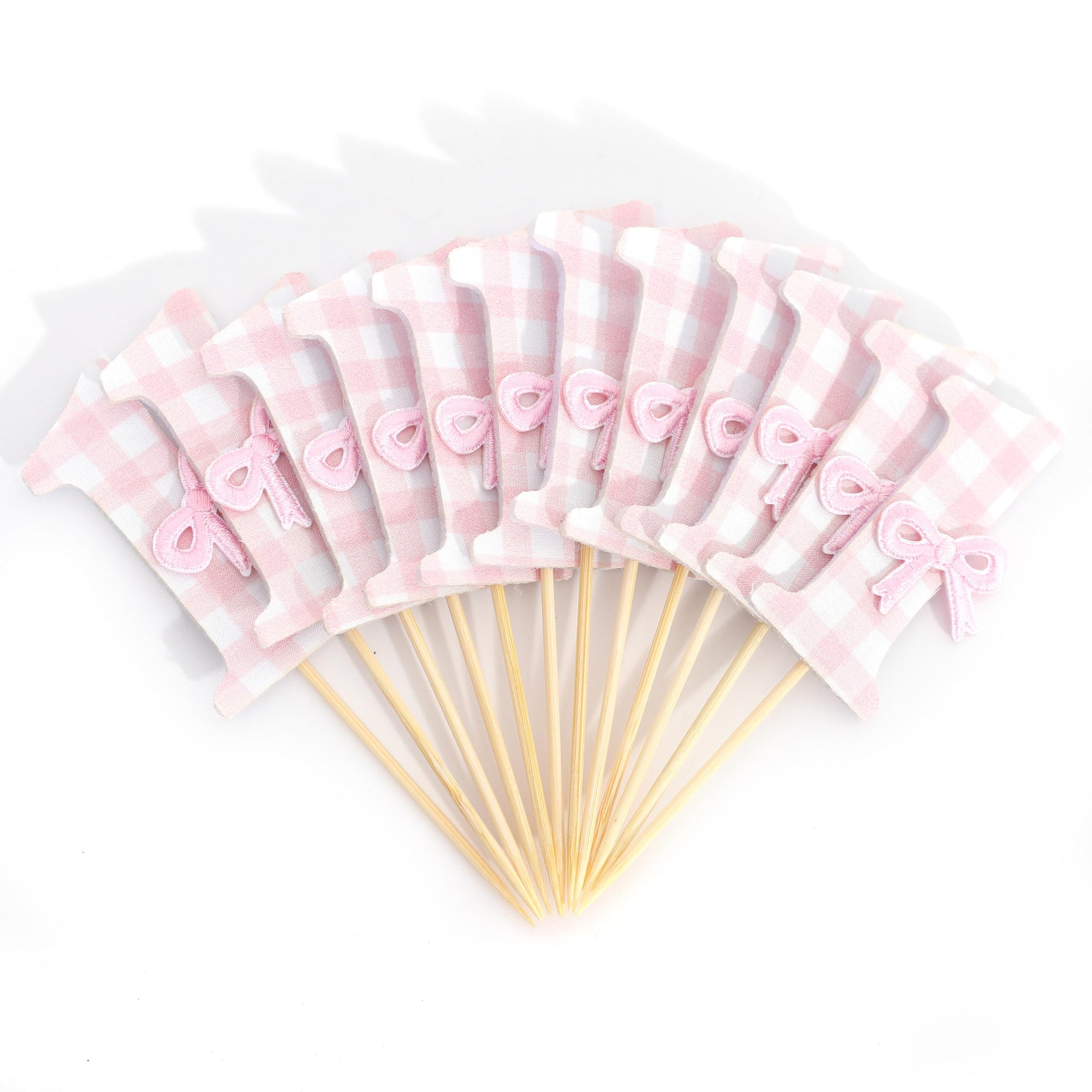 12Pcs Bow 1st Birthday Cupcake Toppers - Sweet One Birthday Decorations,First Wedding Anniversary Bowknot Cupcake Toppers,Pink Bow Cake Smash Photo