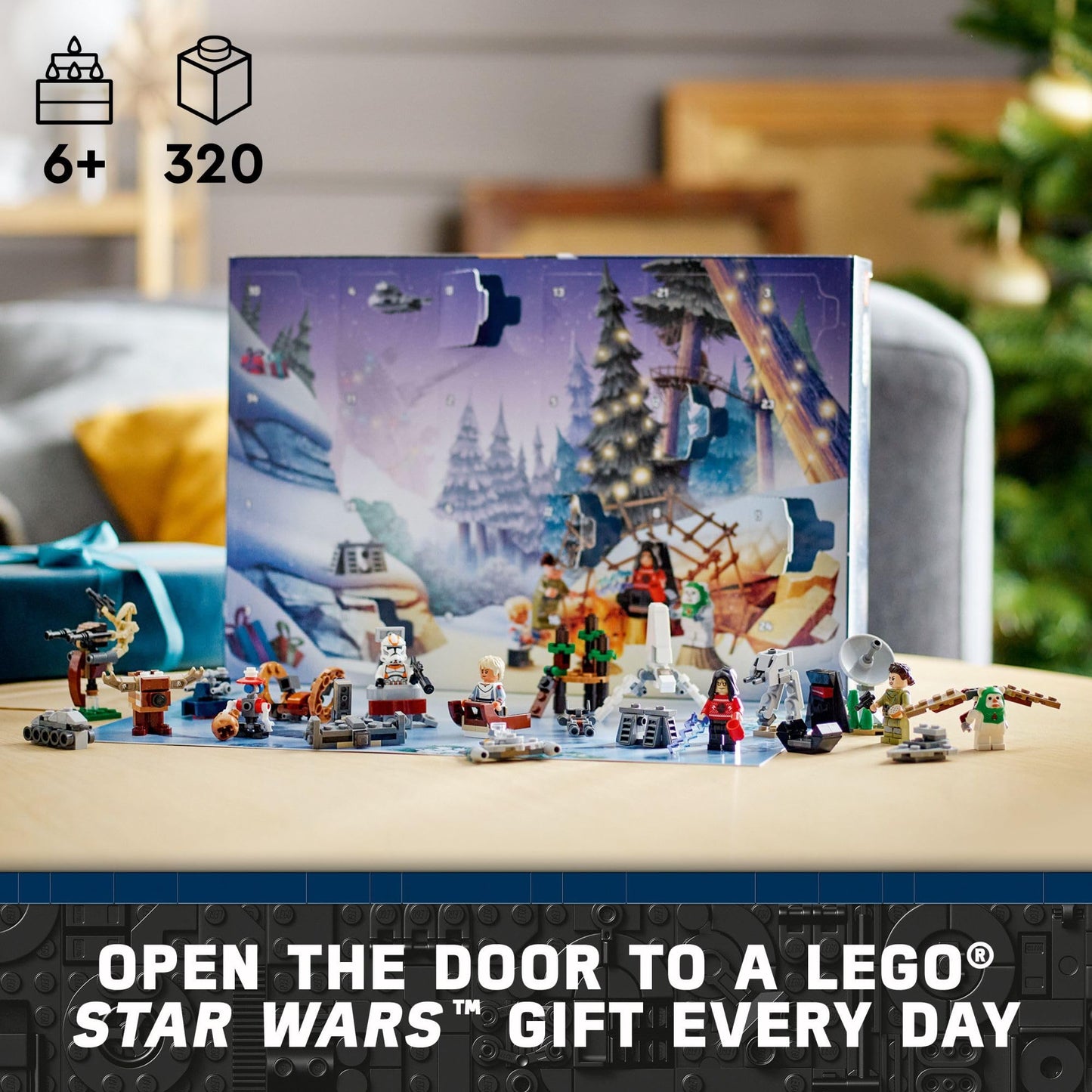 LEGO Star Wars 2023 Advent Calendar 75366 Christmas Holiday Countdown Gift Idea with 9 Star Wars Characters and 15 Mini Building Toys, Discover New