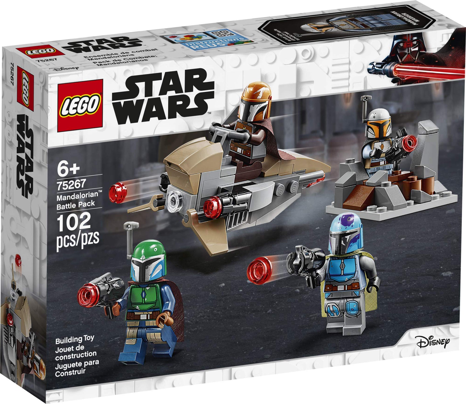 LEGO Star Wars Mandalorian Battle Pack 75267 Mandalorian Shock Troopers and Speeder Bike Building Kit; Great Gift Idea for Any Fan of Star Wars: