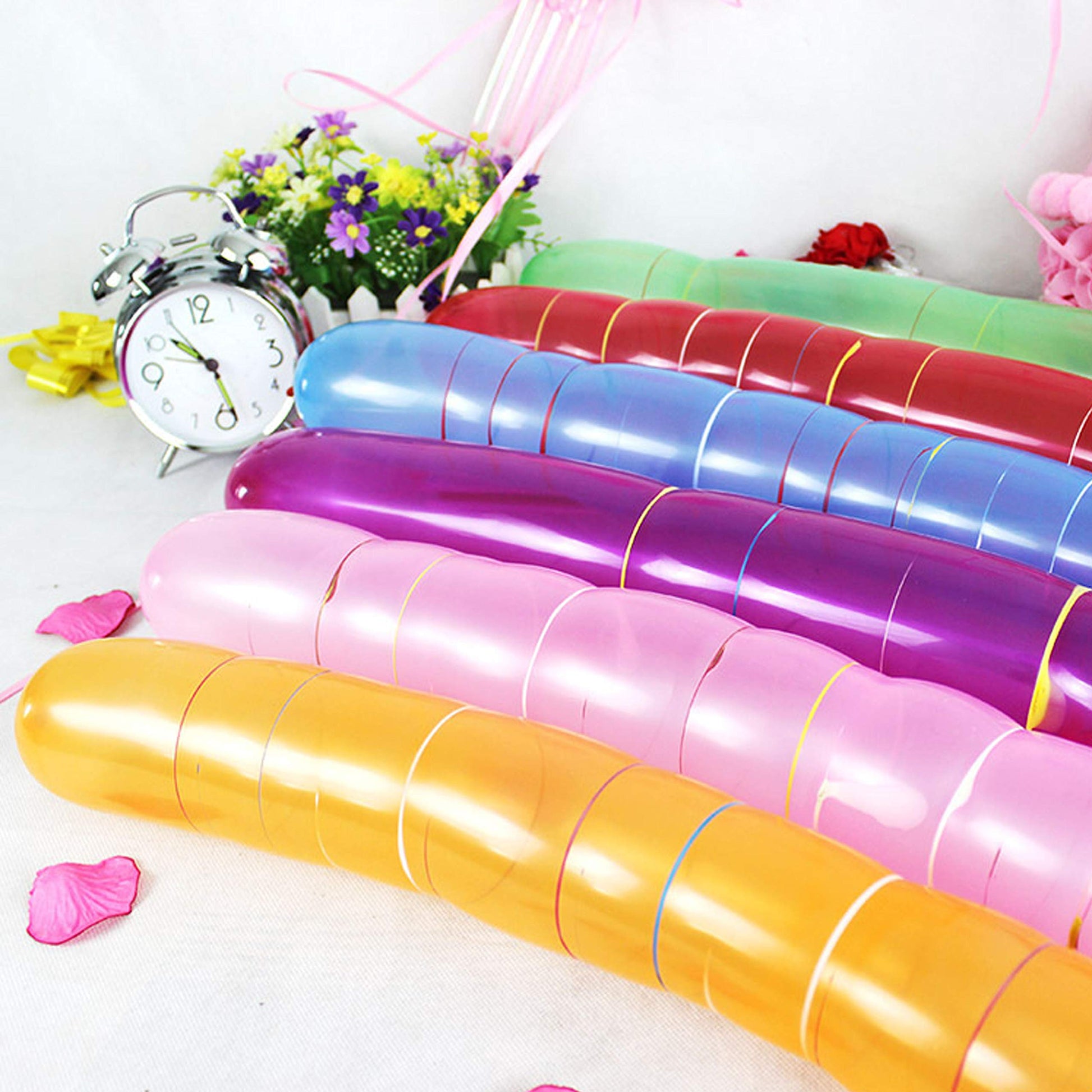 Carykon 200PCS Rocket Balloons Holiday Party Decoration Screaming Balloons rocket balloons with pump