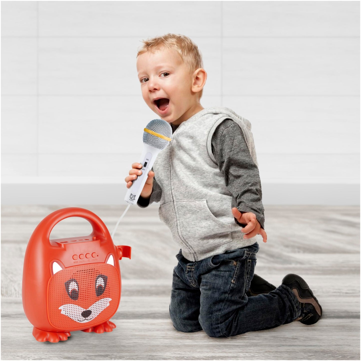 Singimals Kids Karaoke Speaker with Microphone - Unleash Your Child's Inner Superstar, Bluetooth v5.1, 12H Playtime, 5W Speaker, Multicolor LED