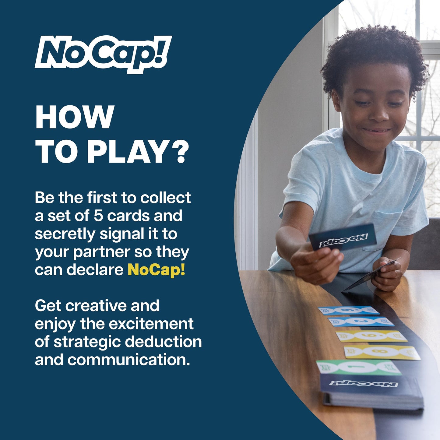 No Cap! - Funny Party Game for Adults, Teens & Families | Laugh-Out-Loud Team Card Game with Secret Signals & Bluffing | Perfect, Stocking Stuffer, or