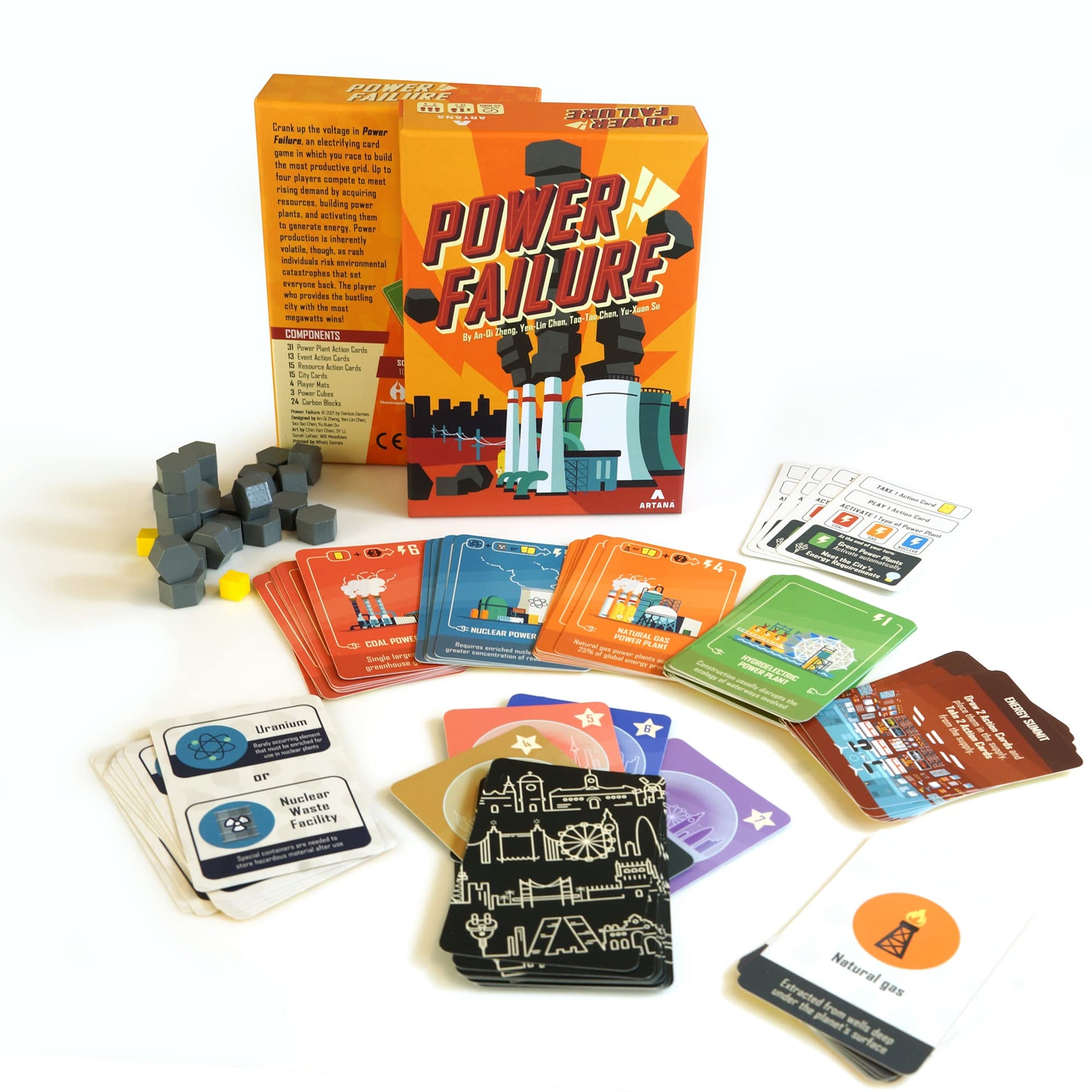 Power Failure: A Strategy Card Game about Power Plants and Energy Generation - Science Board Game on Nuclear, Renewable, and Fossil Fuels