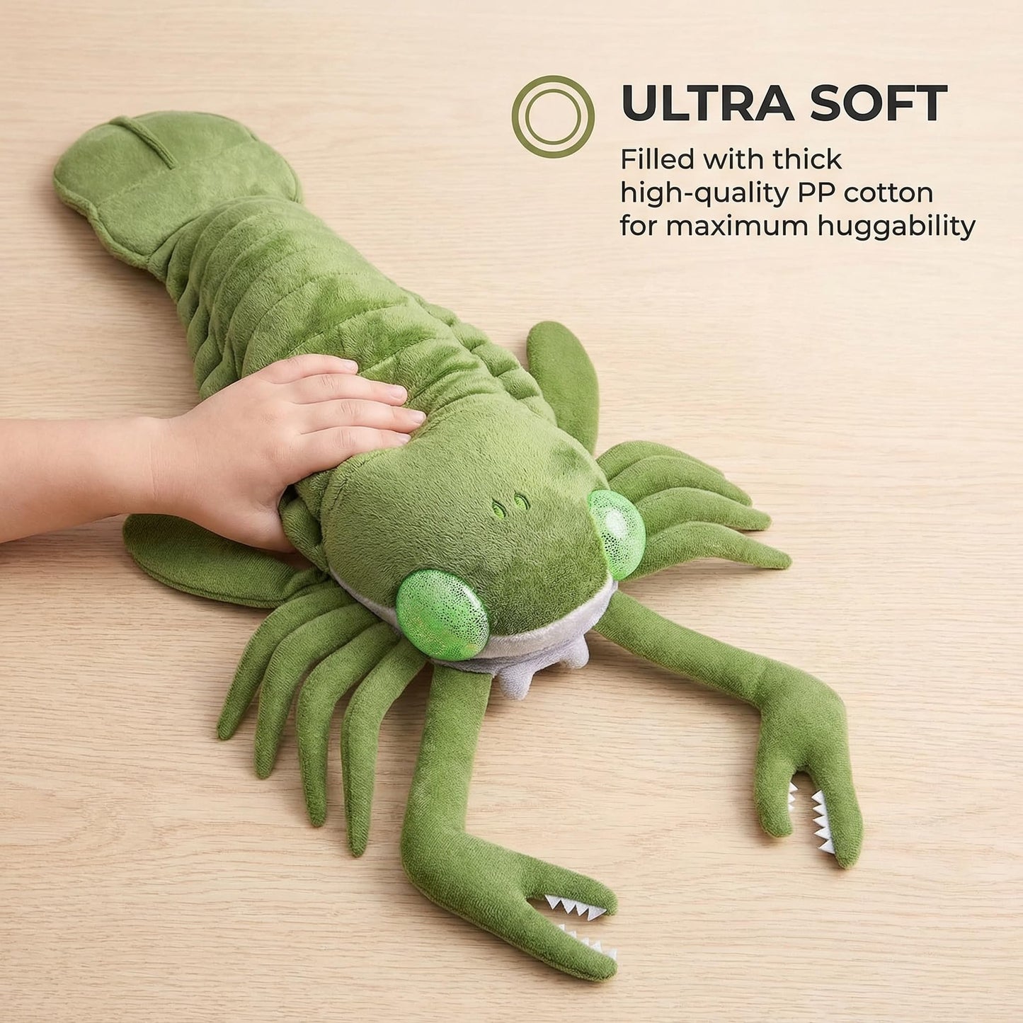 Realistic Cambrian Ancient Organism Eurypteroid Plush Toy - Simulation 16.5" Lifelike Cambrian Sea Creature Eurypteroid Stuffed Animals, Unique