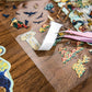 4 Sets 3D Scene Stickers for Adults & Teens - Large-Size Miniature Room Scene Stickers for Stress Relief, with 1 Tweezer | Oil Painting Style: Van