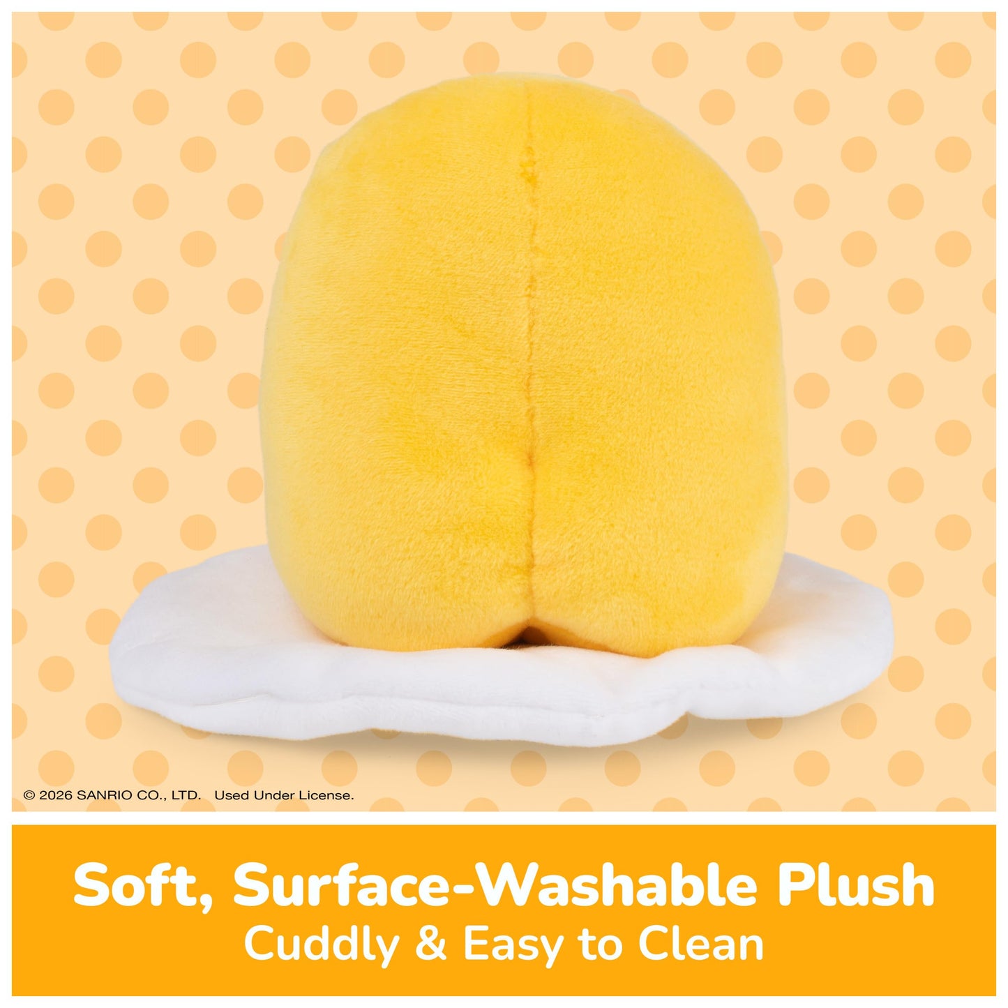 GUND Sanrio Spicy Gudetama 5-Inch Egg with Chili Pepper Plush Toy; Ages 1+