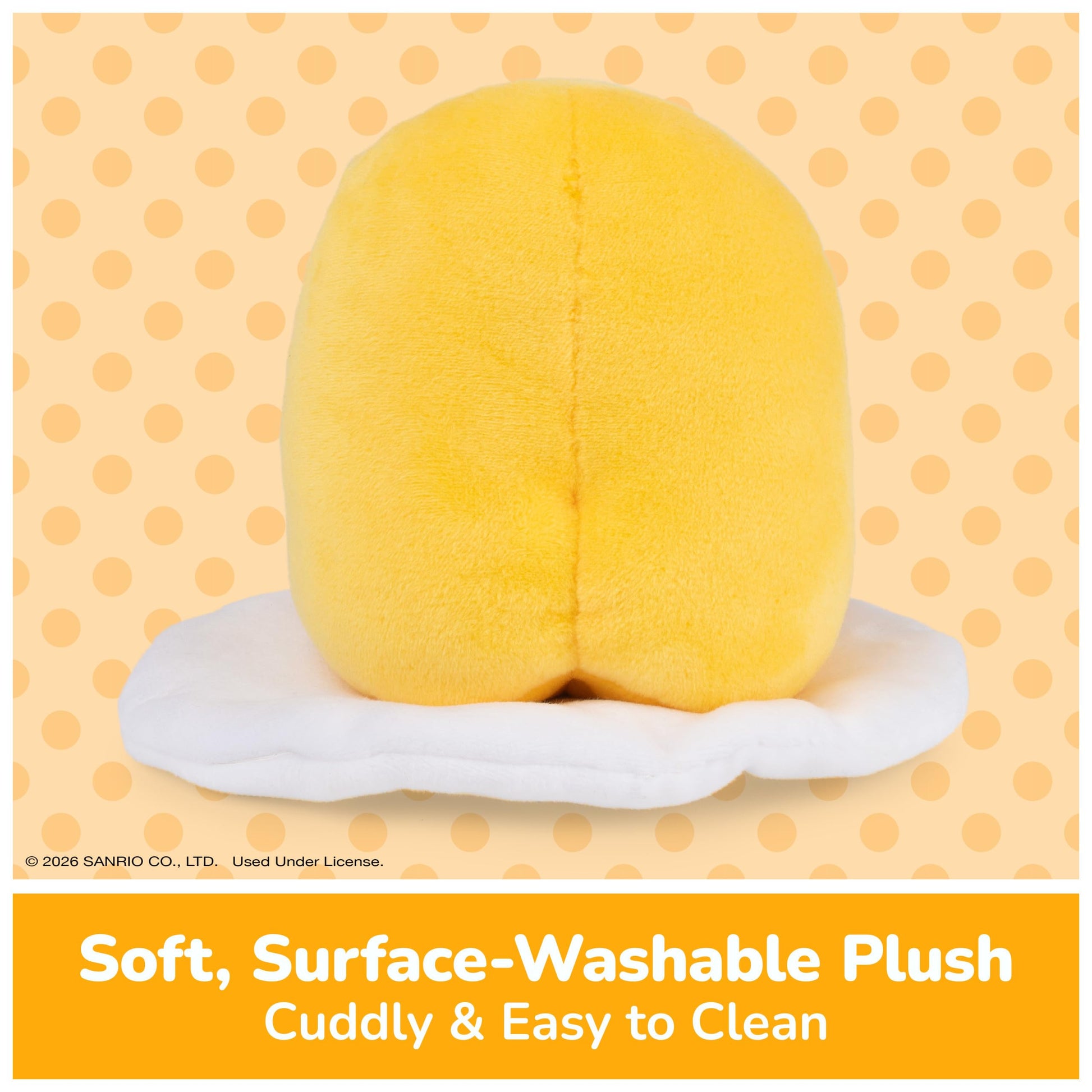 GUND Sanrio Spicy Gudetama 5-Inch Egg with Chili Pepper Plush Toy; Ages 1+