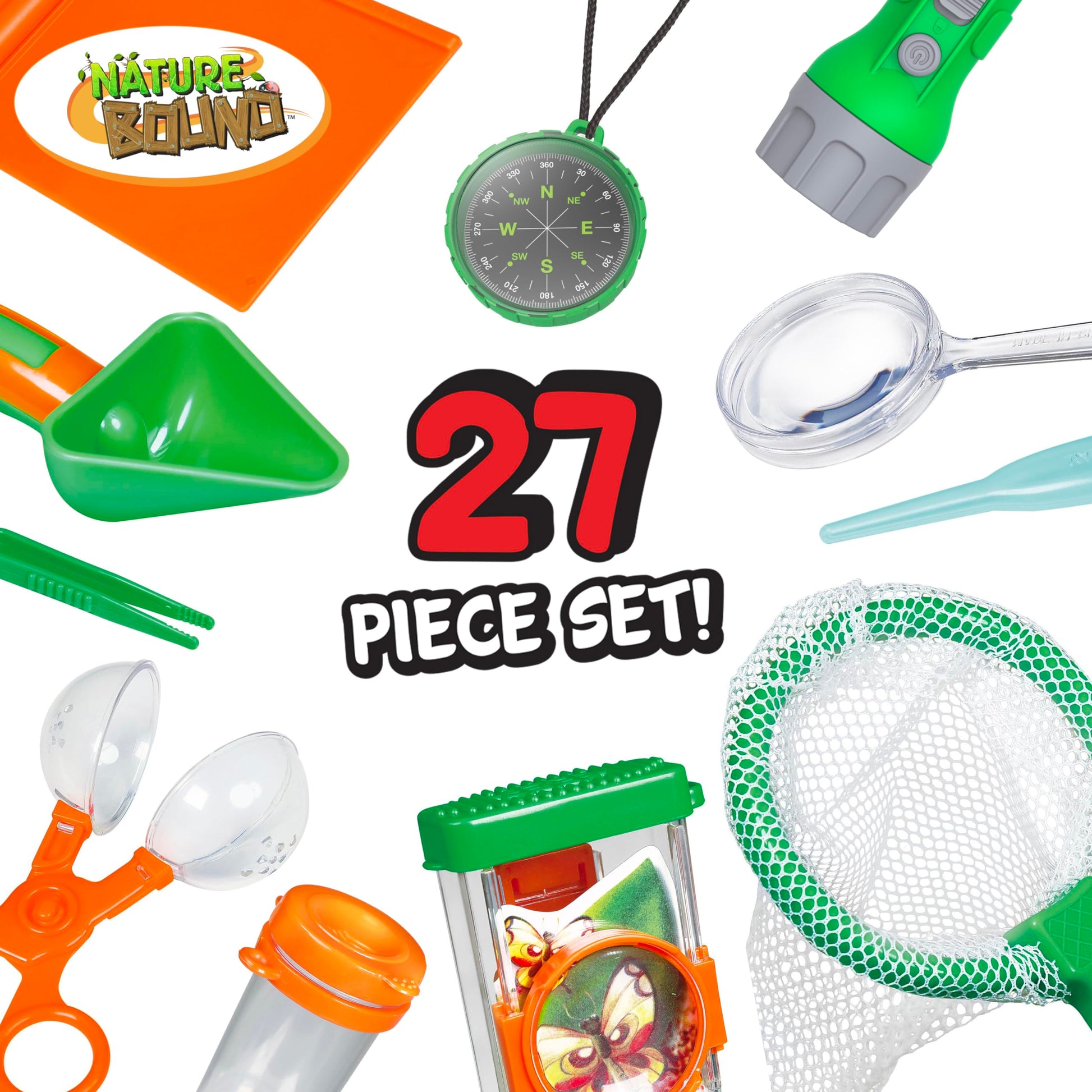 Nature Bound Ultimate Bug Hunter Kit: 27-Piece Insect Collecting Set for Kids - Outdoor Adventure, Catching & Learning Toy