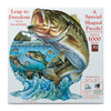 SUNSOUT INC - Leap to Freedom - 1000 pc Special Shape Jigsaw Puzzle by Artist: Jon Q. Wright - Finished Size 26.5" x 30.5" Fish - MPN# 96092