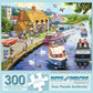 Bits and Pieces - 300 Piece Jigsaw Puzzle for Adults - 18" x 24" - A Lazy Evening on The River - 300 pc Large Piece European River Boats Jigsaw by