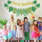 Hawaiian Party Happy Birthday Banner - Hawaiian Party Decoration, Birthday Banner for Luau Party Supplies, and Tropical Party Palm Leaf Decorations