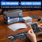 Invested Alliance 200-Pack Toploaders & Card Sleeves - 100 Crystal-Clear 35PT Top Loaders + 100 Penny Sleeves, 3x4 Hard Plastic Protectors for