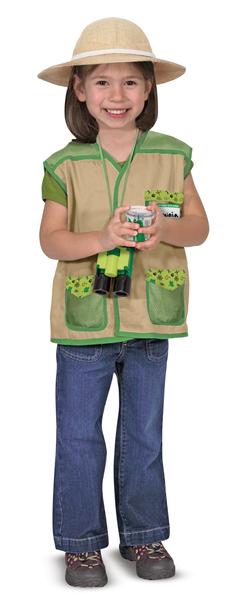 Melissa & Doug Backyard Explorer Role Play Costume Set With Binoculars, Bug Jar, and Hat