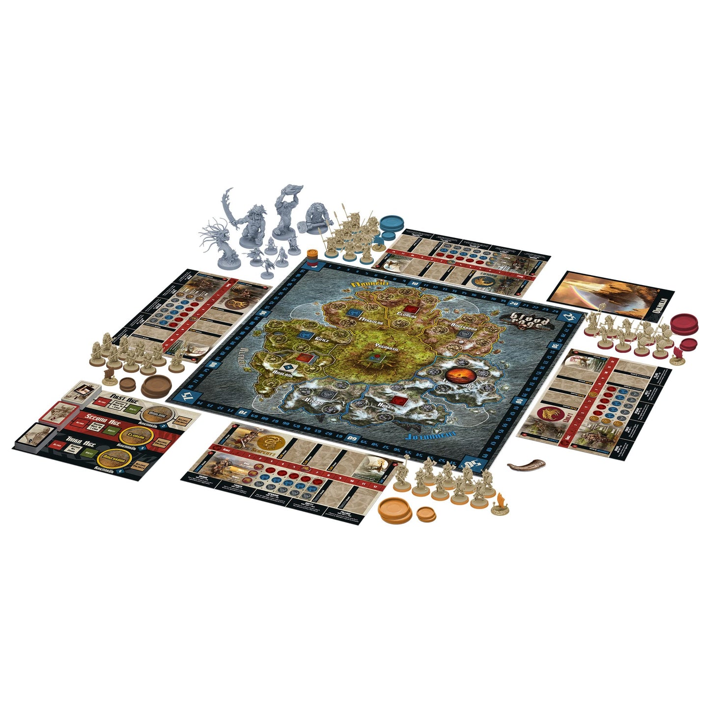 Blood Rage (Core Box) | Strategy Game | Viking Fantasy Board Game | Tabletop Miniatures Battle Game for Adults and Teens | Ages 14+ | 2-4 Players |