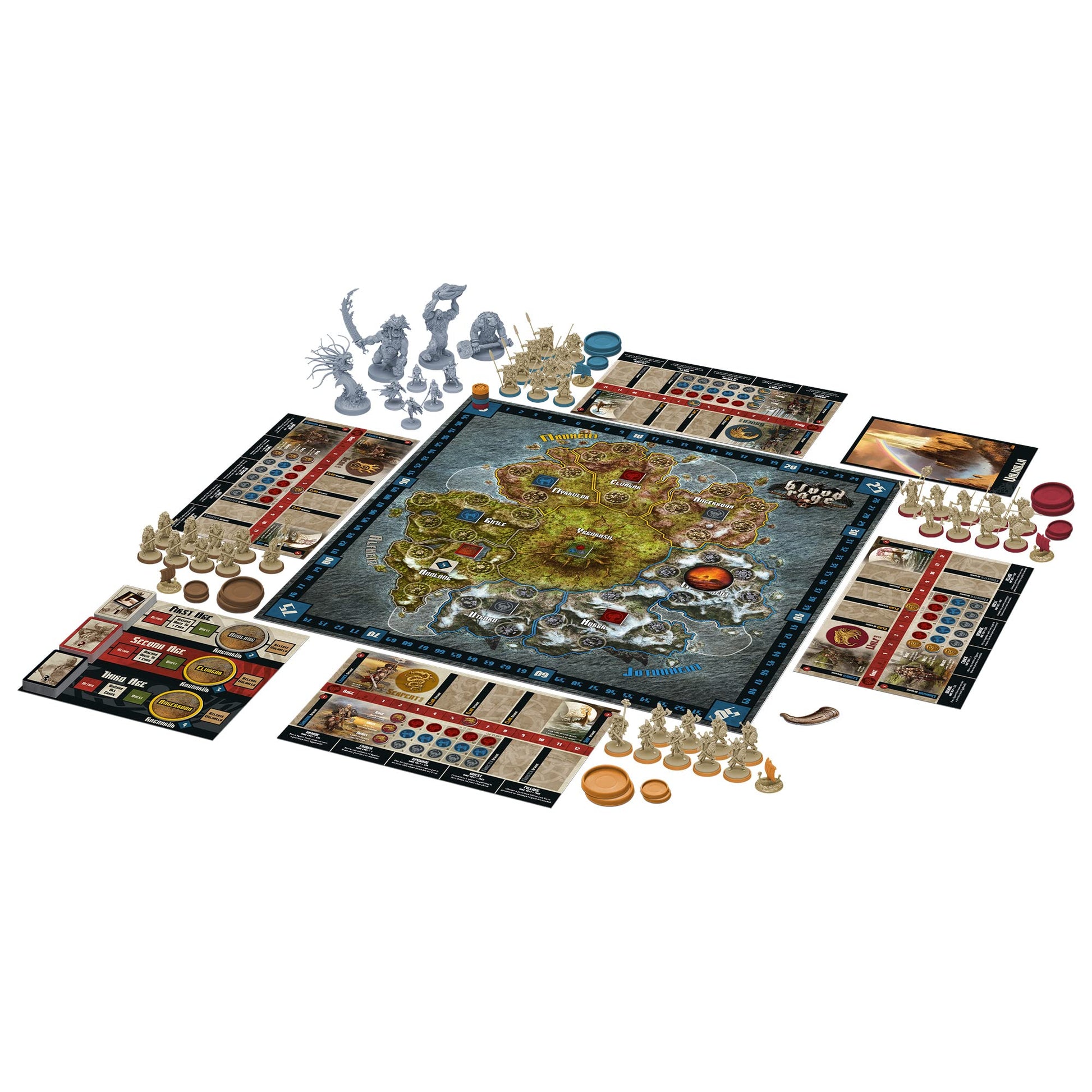 Blood Rage (Core Box) | Strategy Game | Viking Fantasy Board Game | Tabletop Miniatures Battle Game for Adults and Teens | Ages 14+ | 2-4 Players |