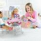 Badger Basket Elegant Tea Time Metal Doll Table and Chair Set with Accessories for 18 to 20-Inch Dolls - Perfect for Playtime Tea Parties