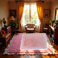 Pink Square Carpet, Miniature Fluffy Rug, Lightweight Dollhouse Decor for 1/12 Scale