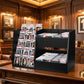 5-Tier Trading Card Display Case Stand- Holds Up to 200 Cards,Wood Sports Graded Card Display,Card Stand for Sports Baseball Cards,Card Game