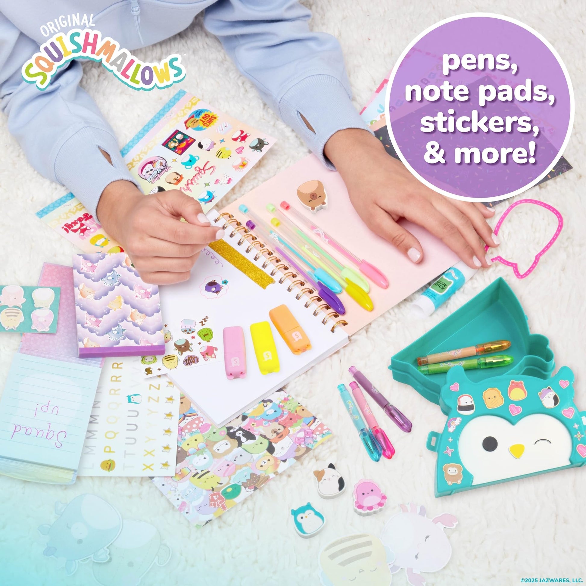 Squishmallows Original Mini Squish Squad Collection, Stationery Set, Over 750 Pieces