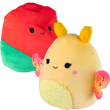 Squishmallows 10-Inch Rose & Butterfly Love 2-Pack - Official Jazwares Plush Set - Soft & Squishy Stuffed Animal Collectible Gift Set for Kids, Girls