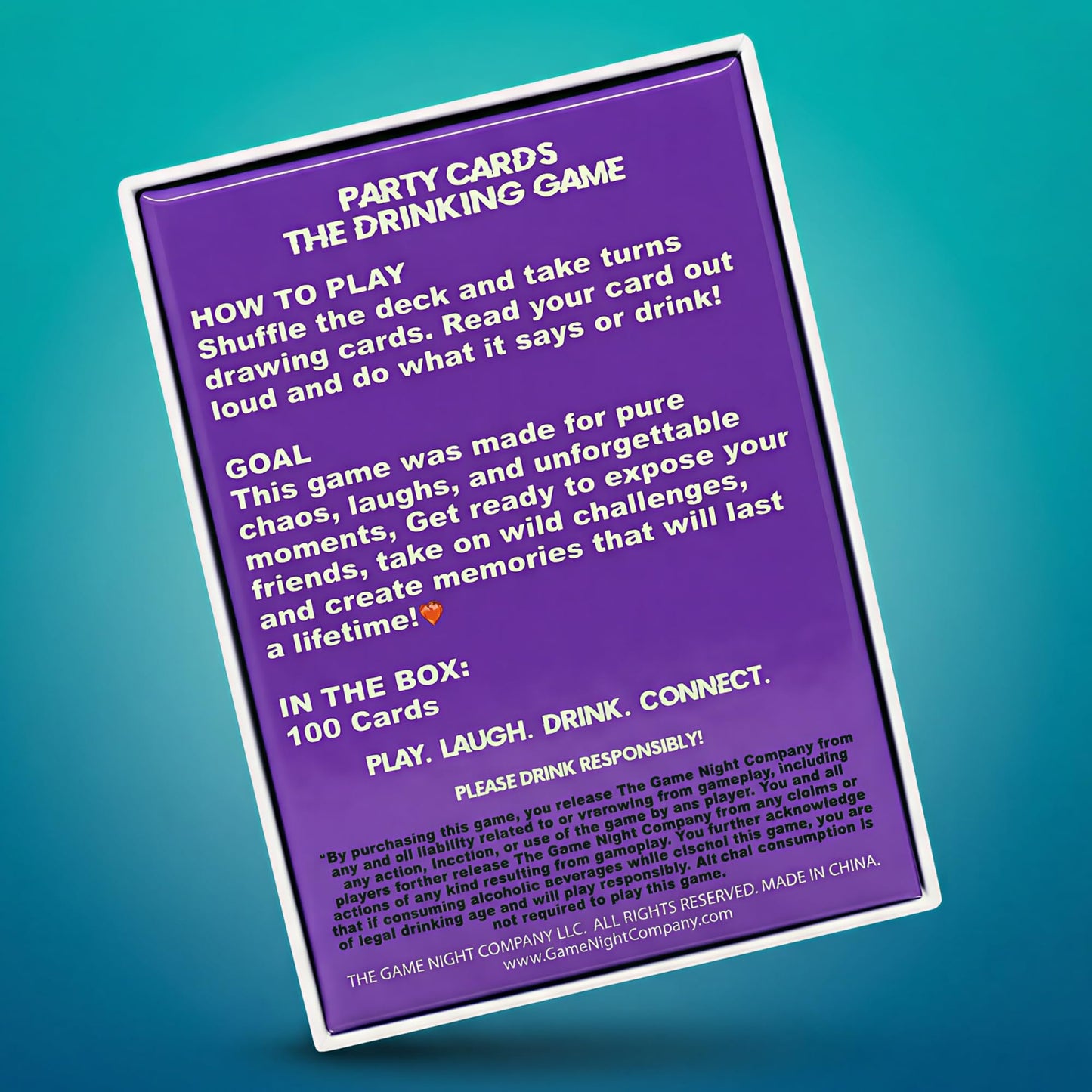 Party Cards - Fun Drinking Games for Adults | 100 Cards | 7 Games in 1 | Drink If, Dare, Confess & More | Card Game for Game Night, Girls Night