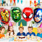 Superhero Balloons Set, 4 Piece Superhero Theme Party Decoration for Kids Boys Girls Birthday Supplies