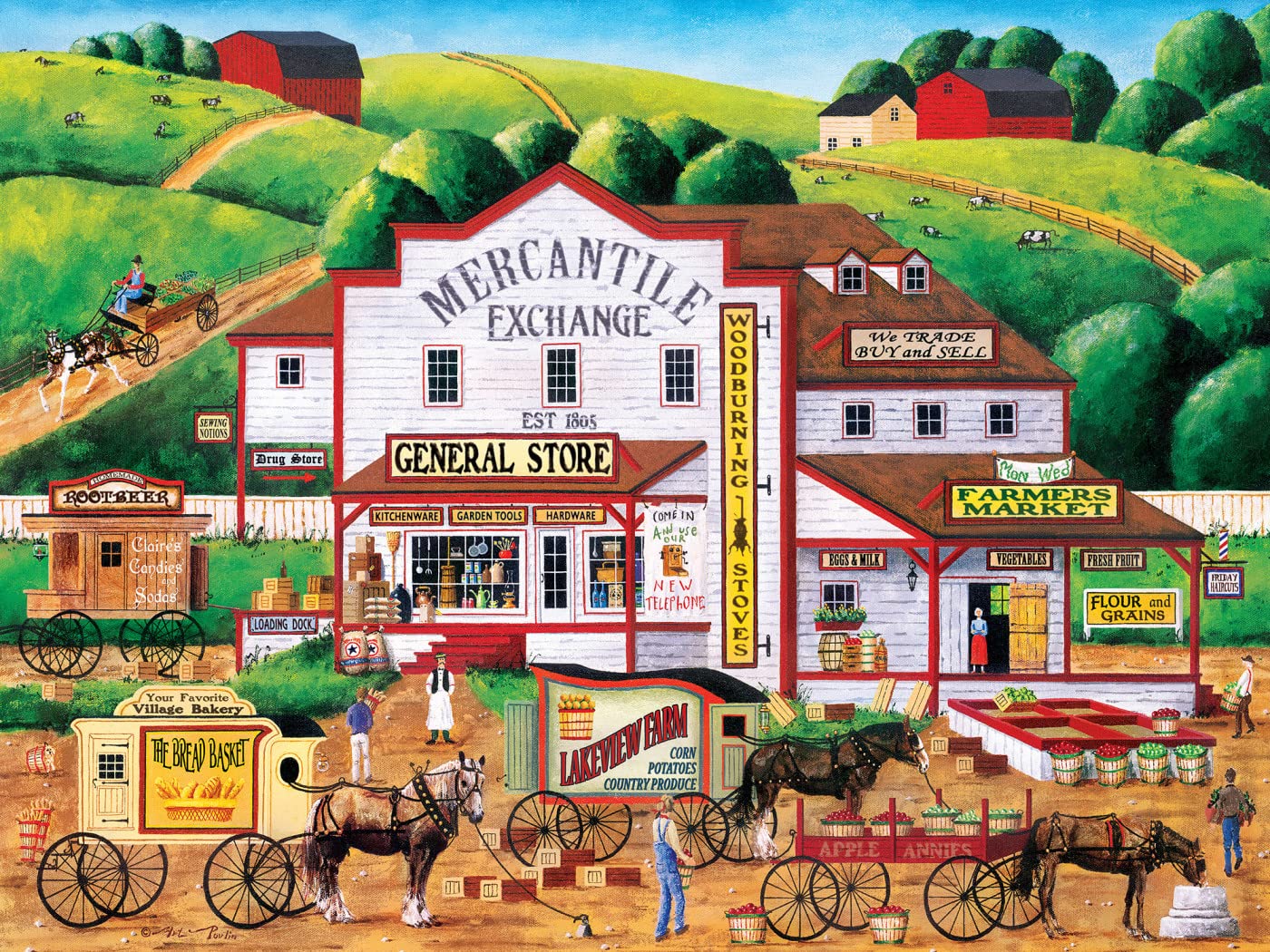 MasterPieces 300 Piece EZ Grip Jigsaw Puzzle - Morning Deliveries - 18"x24"