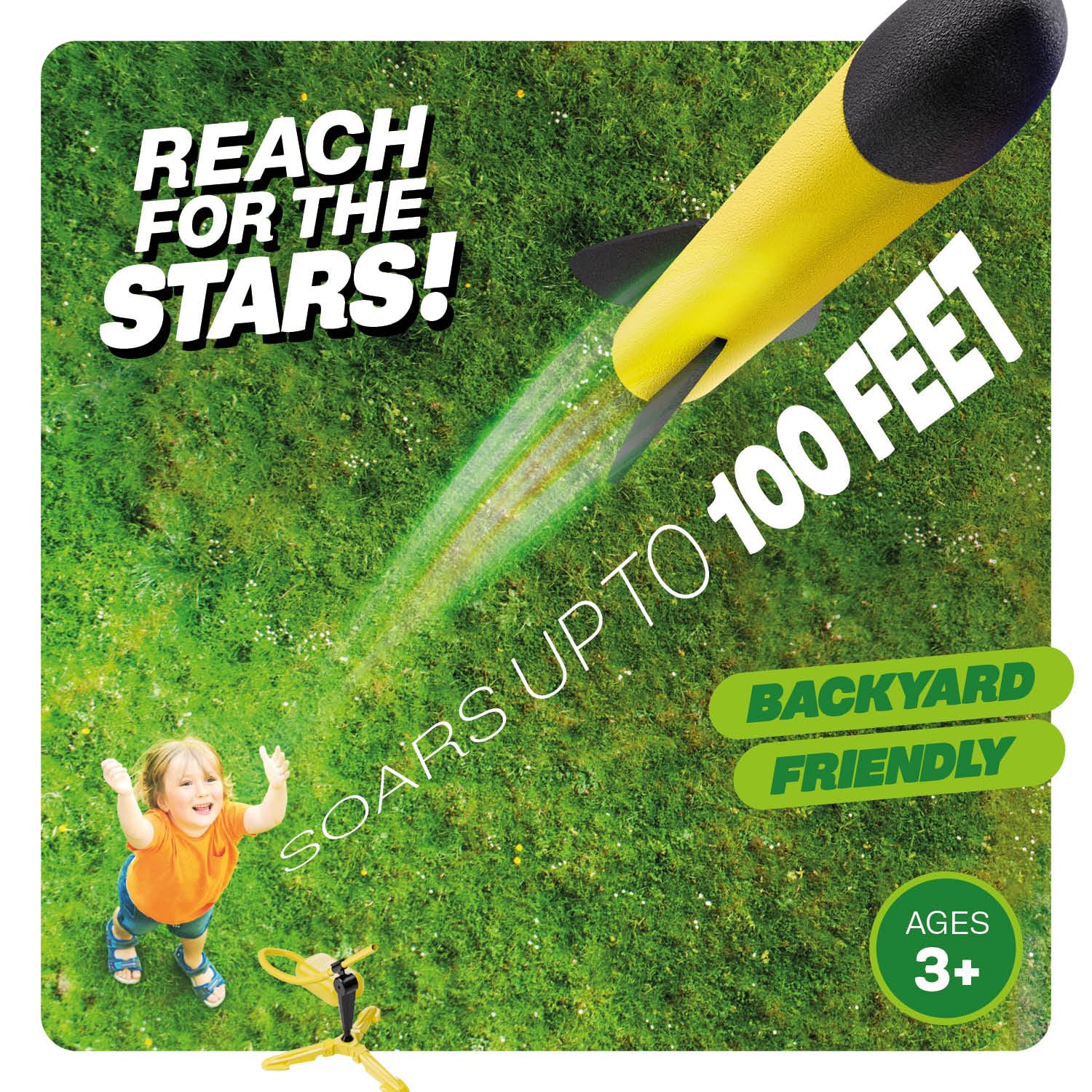 Rocket Launcher for Kids - Outdoor Toys for Kids Ages 4-8 Years - 3 4 5 6 7 Year Old Boy Birthday Gift - Rockets Kids Toys for Boys & Girls - 3 Year