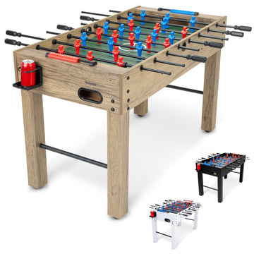 GoSports 48 Inch Game Room Size Foosball Table - Includes 4 Balls and 2 Cup Holders - Black, Oak, or White