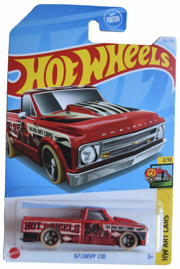 Hot Wheels '67 Chevy C10, HW Art Cars 2/10 [red] 83/250