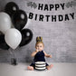 Pre-Strung Race Car Happy Birthday Banner, Race Cars Party Birthday Decorations for Boy, Black Racing Themed Birthday Party Decorations, Let’s Go