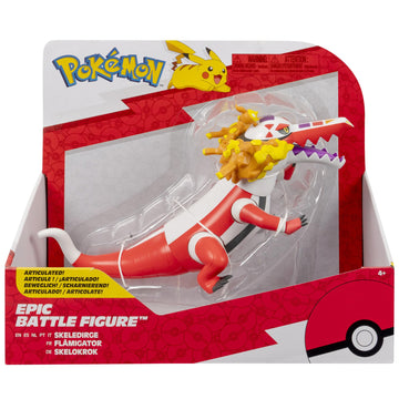 Pokemon Skeledirge Epic Battle Figure - 12-Inch Articulated Epic Battle Figure with Display Stand