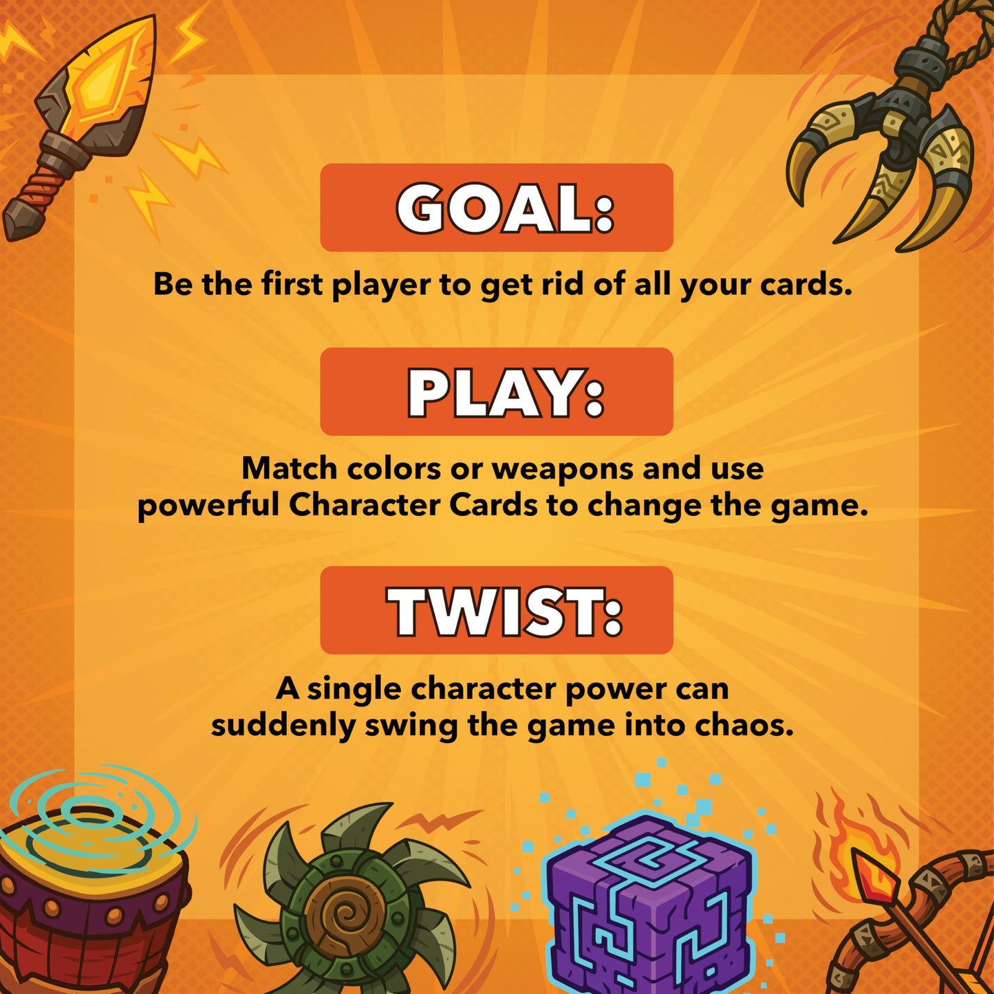 Rivora Games SMACKarang Card Game - Fast-Paced Family & Party Game for Kids 8+, Teens & Adults - 3-6 Players - Color-Matching Action with Unique