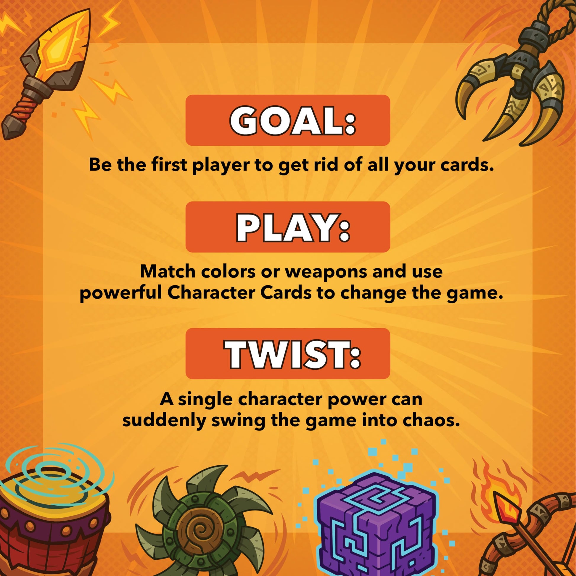 Rivora Games SMACKarang Card Game - Fast-Paced Family & Party Game for Kids 8+, Teens & Adults - 3-6 Players - Color-Matching Action with Unique
