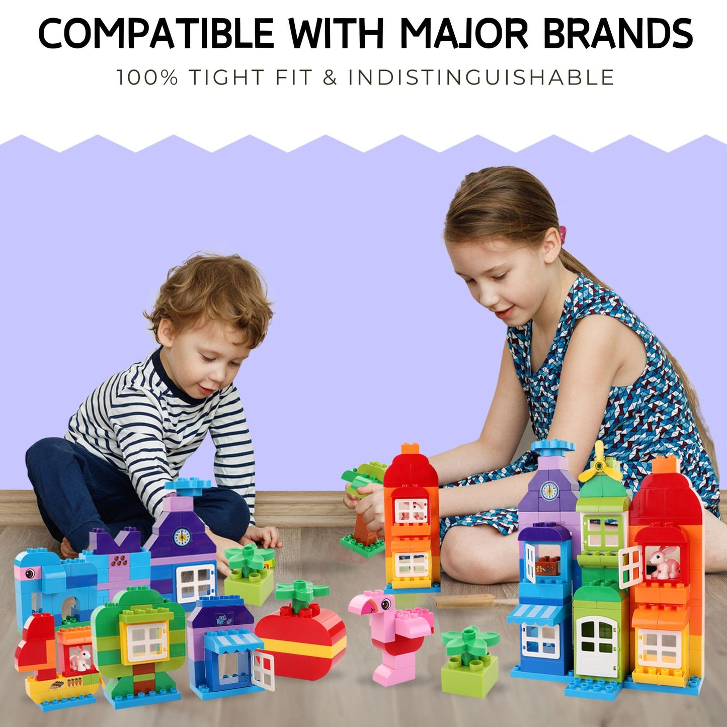 Liberty Imports Big Building Blocks 166 Pieces with Storage Organizer Box, Large Bricks Set Educational Learning Classic Construction Toy Set